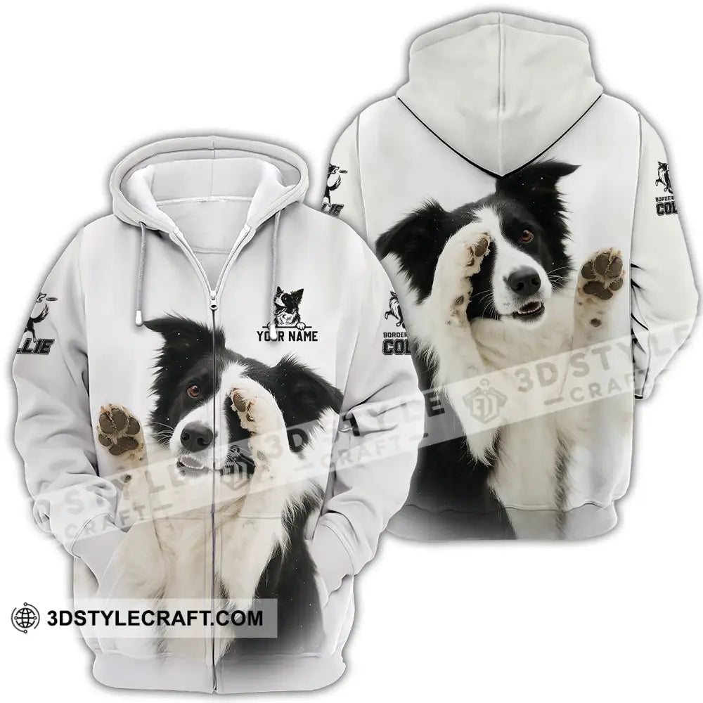Unisex Shirt - Custom Border Collie Shirt Zipper Hoodie / S T-shirt