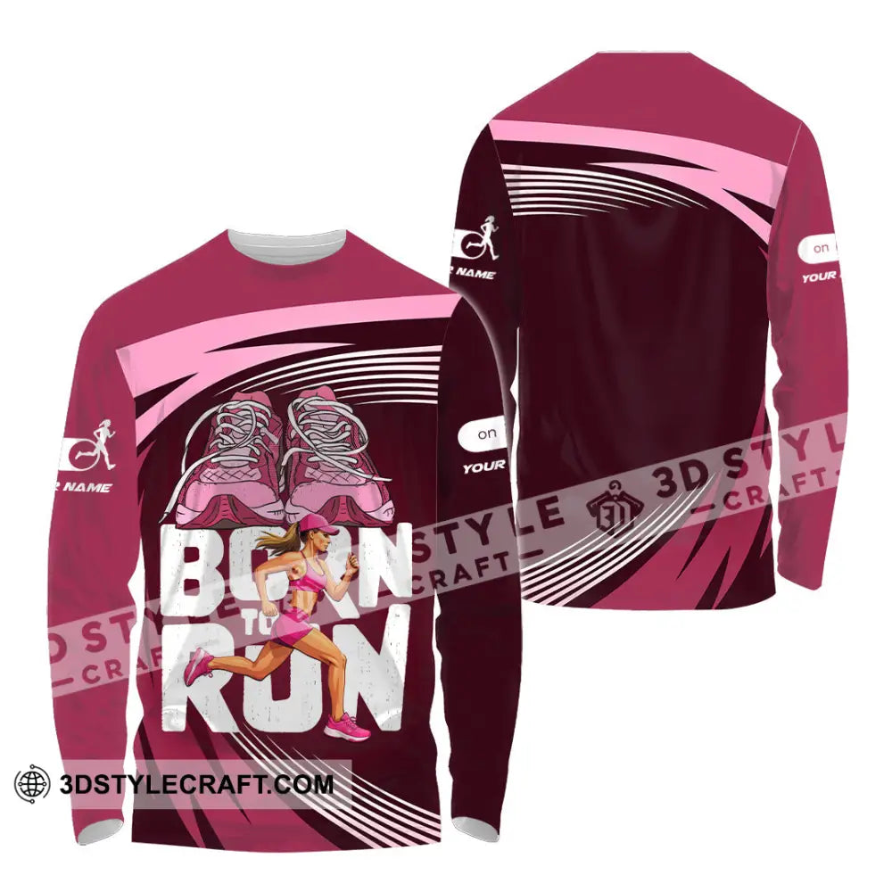 Unisex Shirt - Custom Born To Run 3D Shirt Long Sleeve Shirt / S T-shirt