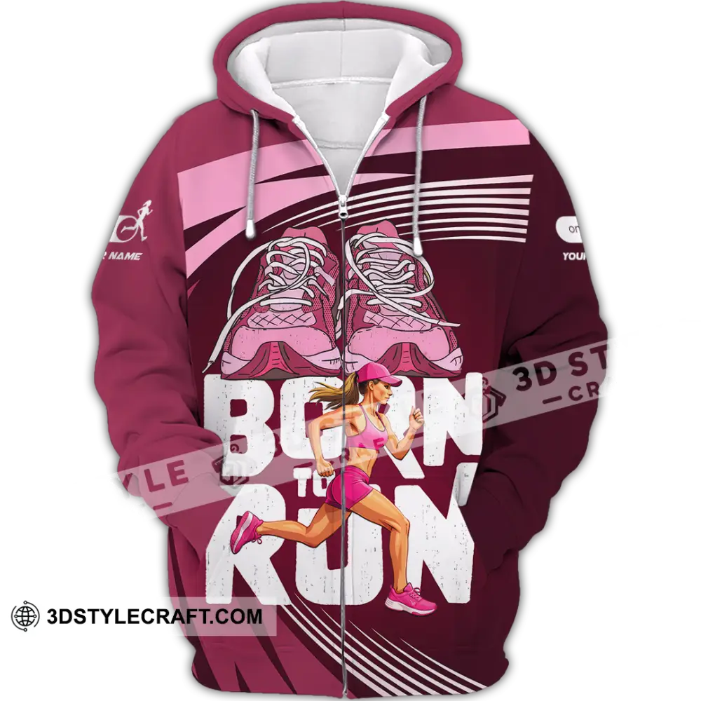 Unisex Shirt - Custom Born To Run 3D Shirt Zipper Hoodie / S T-shirt