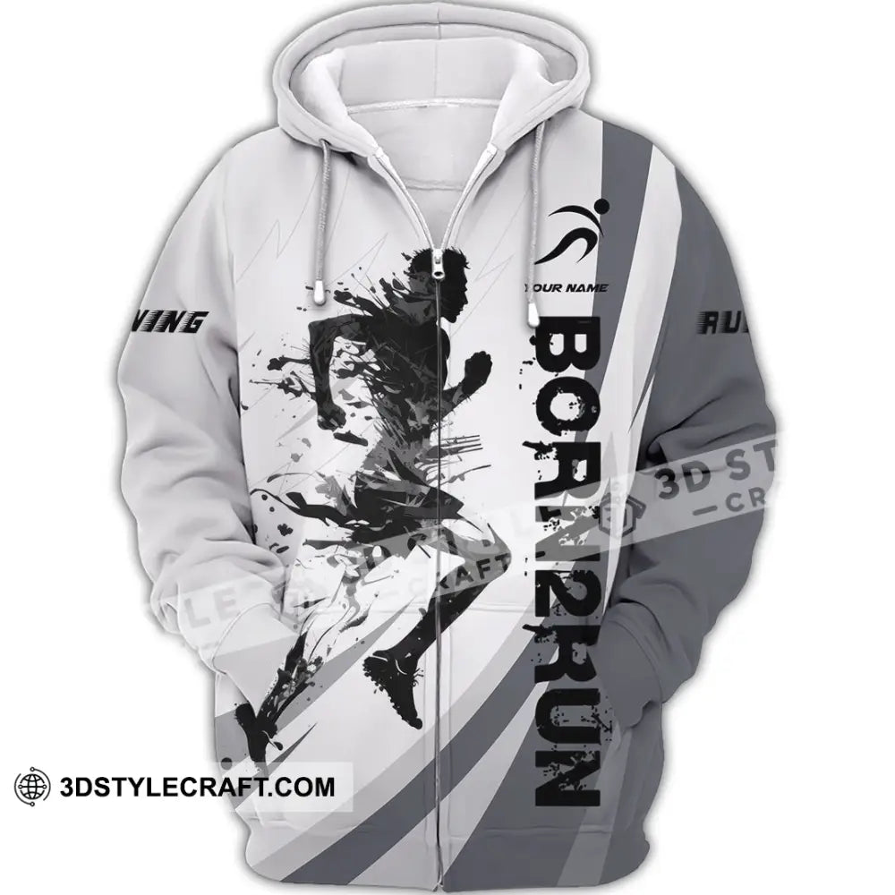 Unisex Shirt - Custom Born To Run Shirt Zipper Hoodie / S T-shirt