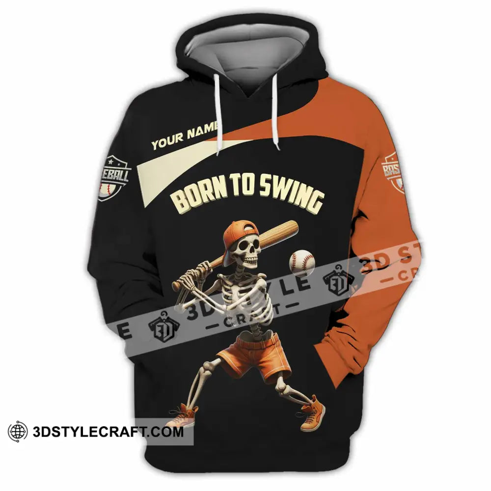 Unisex Shirt Custom Born To Swing Baseball Shirt Hoodie / S T shirt