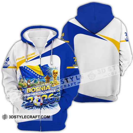 Unisex Shirt - Custom Bosnia And Herzegovina 3D Shirt style option 4