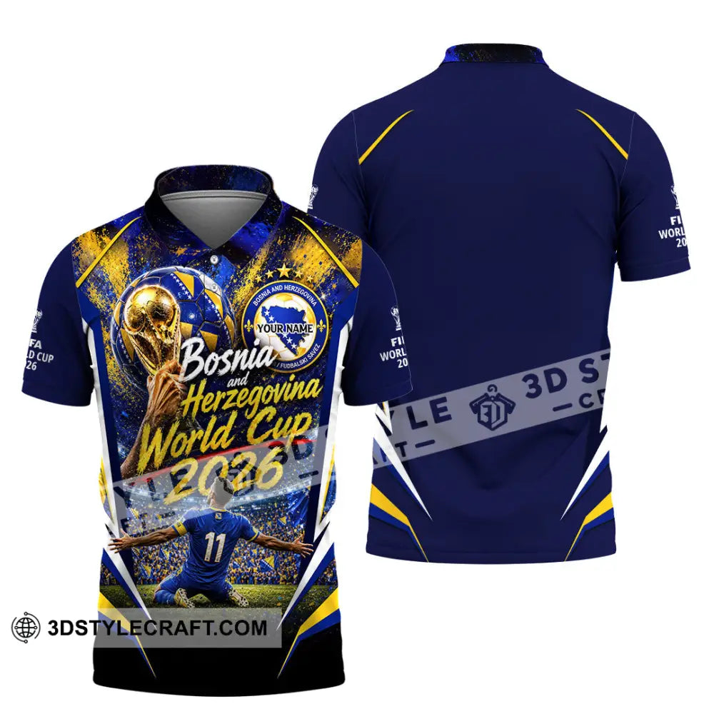 Unisex Shirt - Custom Bosnia And Herzegovina World Cup 2026 Shirt - Polo Shirt / S - T-shirt