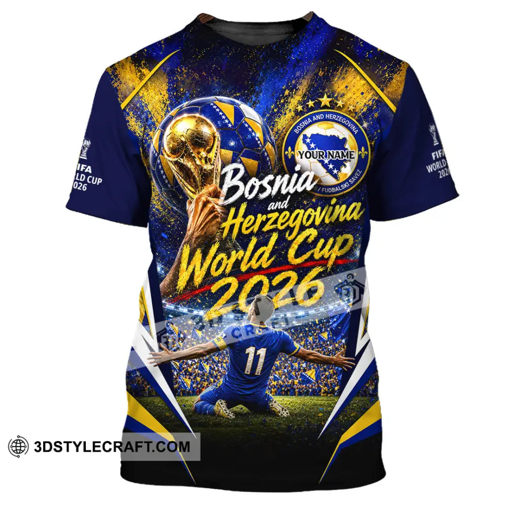 Unisex Shirt - Custom Bosnia And Herzegovina World Cup 2026 Shirt - T-Shirt / S - T-shirt