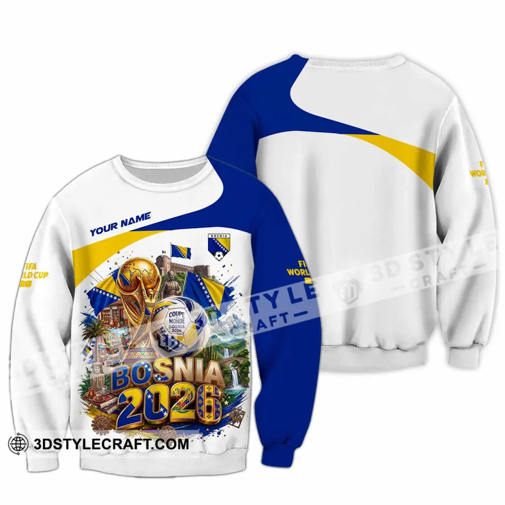 Unisex Shirt - Custom Bosnia World Cup 2026 Shirt - Long Sleeve / S - T-shirt