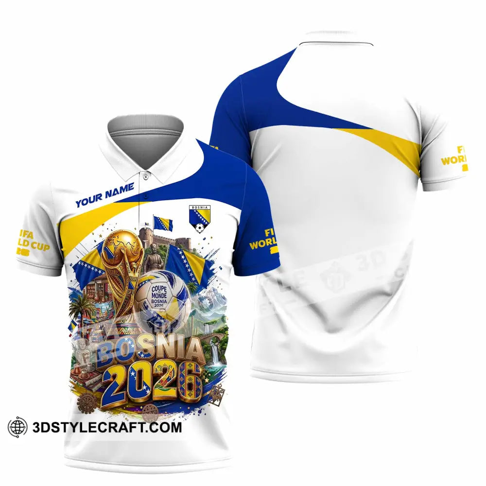 Unisex Shirt - Custom Bosnia World Cup 2026 Shirt - Polo Shirt / S - T-shirt