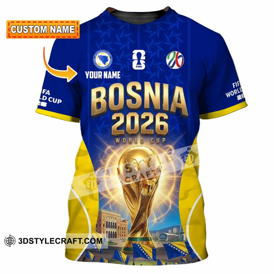 Unisex Shirt - Custom Bosnia World Cup 2026 Shirt style option 1