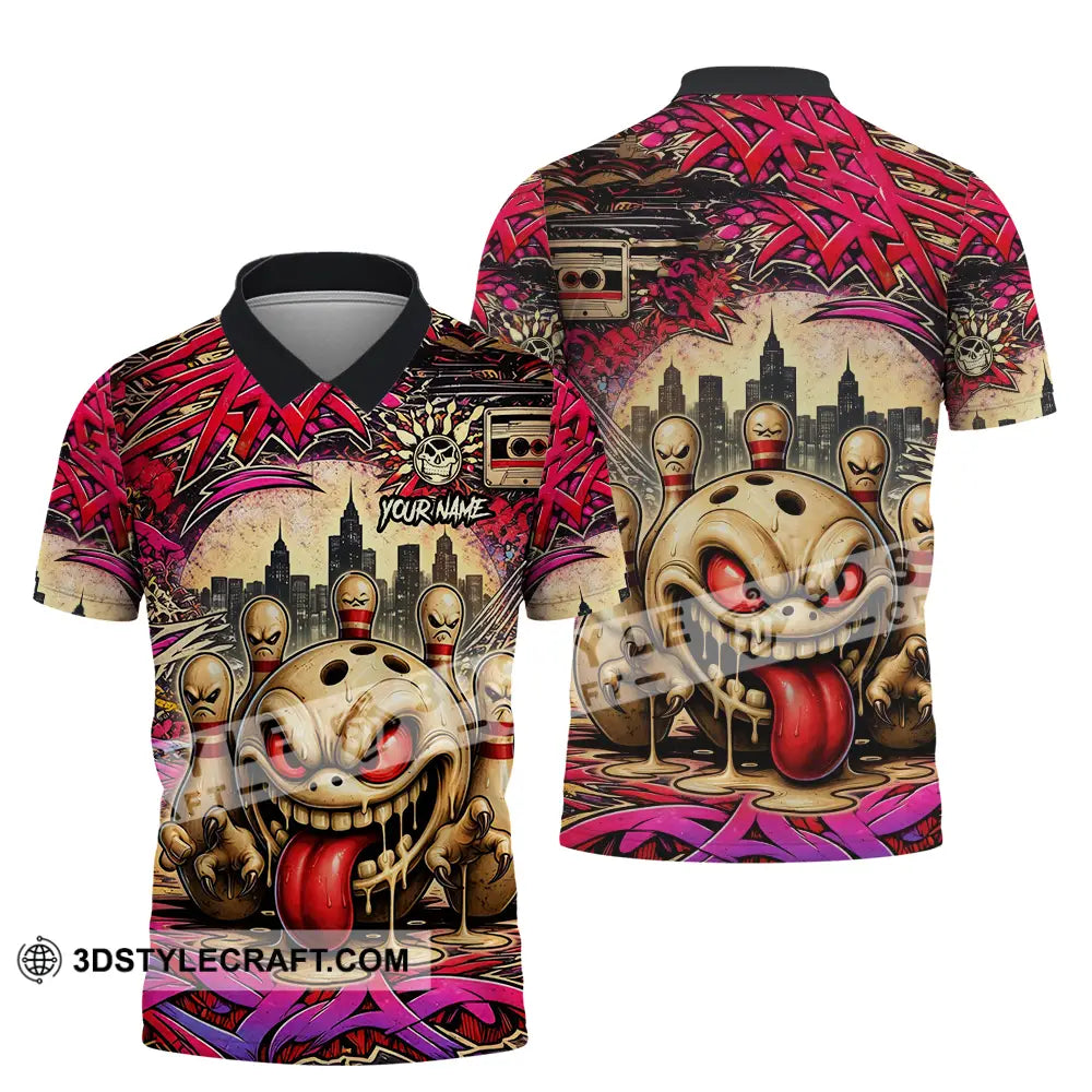 Unisex Shirt - Custom Bowling 3D Shirt Polo Shirt / S T-shirt