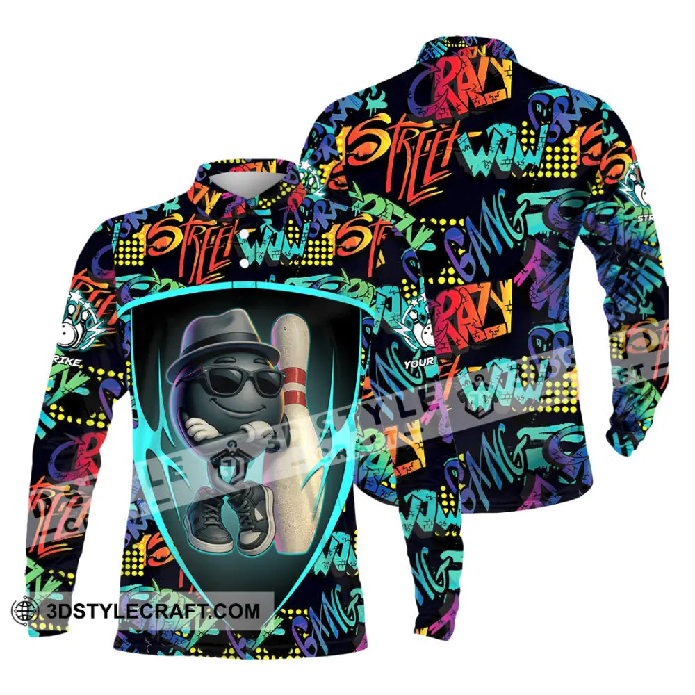 Unisex Shirt - Custom Bowling Gang Shirt Long Sleeve Polo / S T-shirt