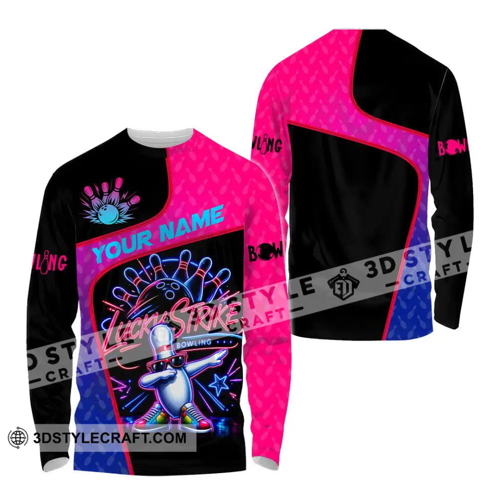 Unisex Shirt - Custom Bowling Lucky Strike Shirt - Long Sleeve Shirt / S - T-shirt