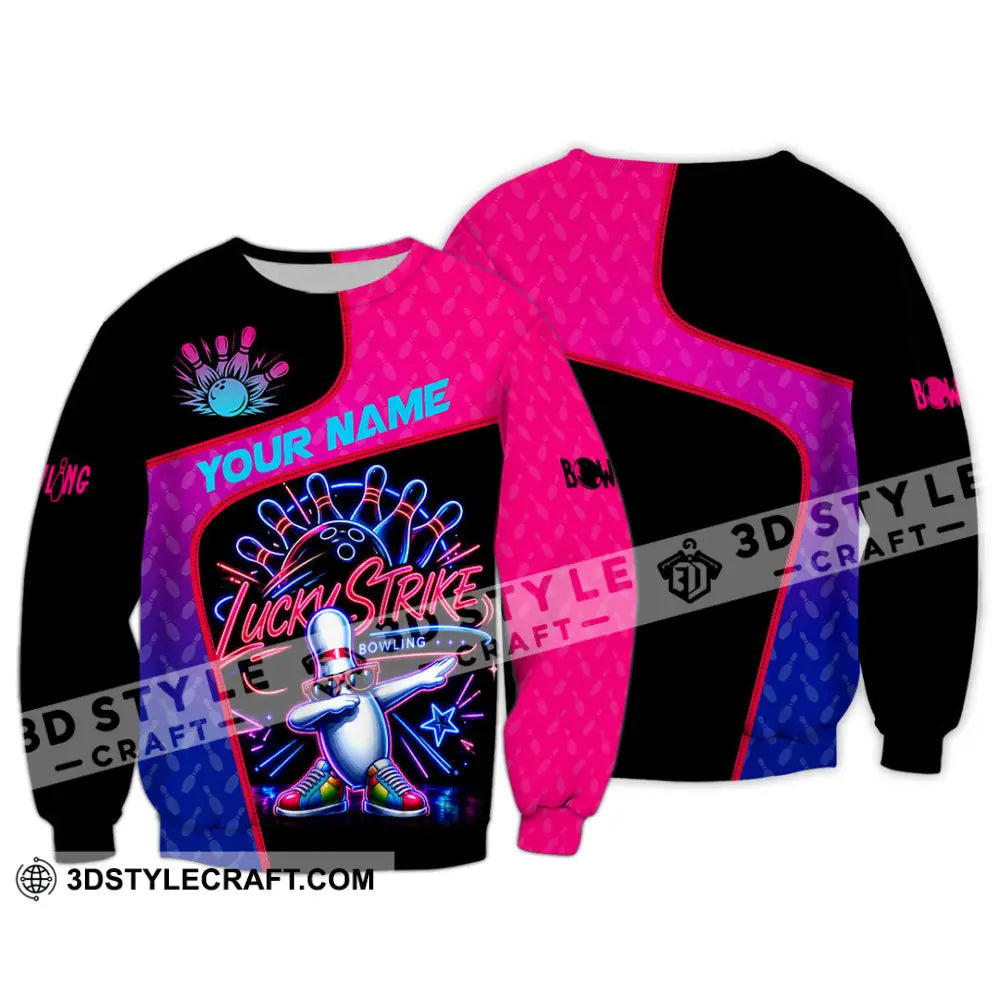 Unisex Shirt - Custom Bowling Lucky Strike Shirt - Long Sleeve / S - T-shirt