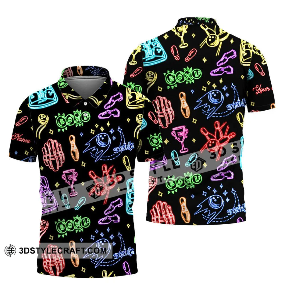 Unisex Shirt - Custom Bowling Strike Shirt Polo Shirt / S T-shirt
