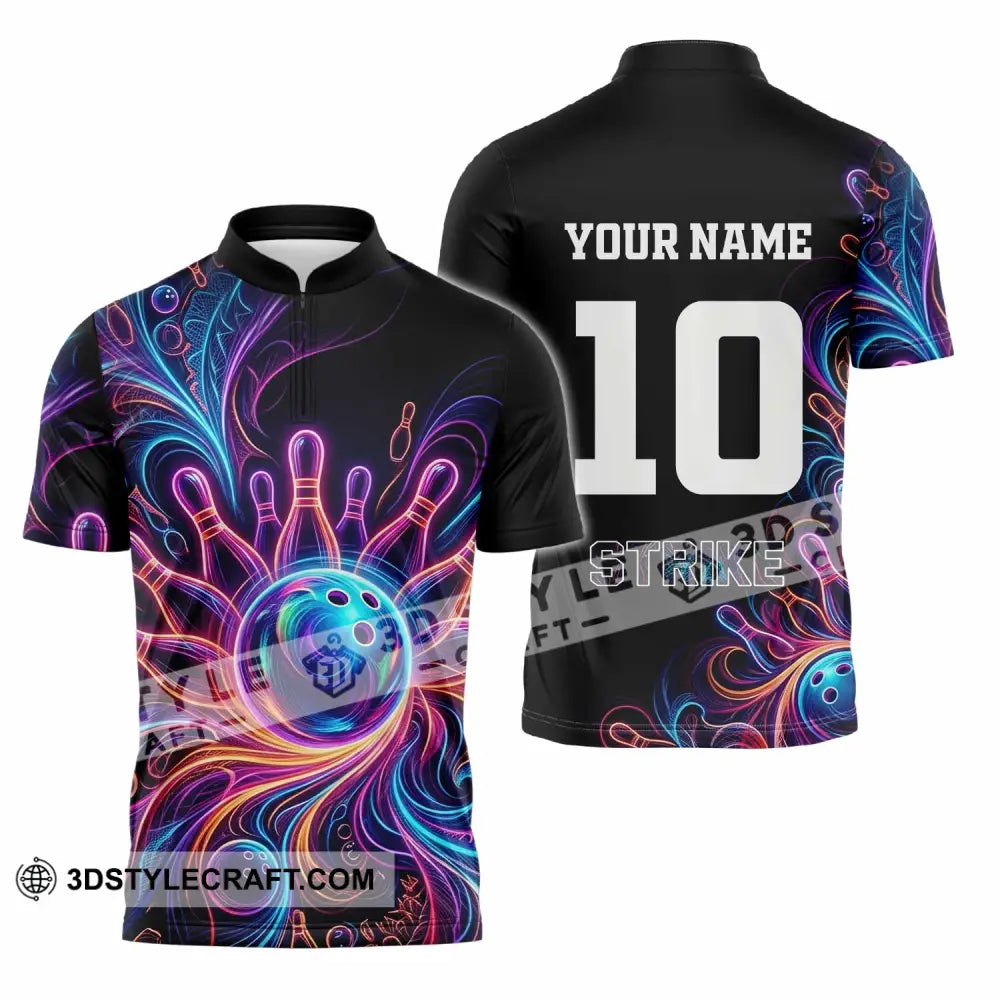 Unisex Shirt - Custom Bowling Shirt - Zipper Polo Shirt / S - T-shirt