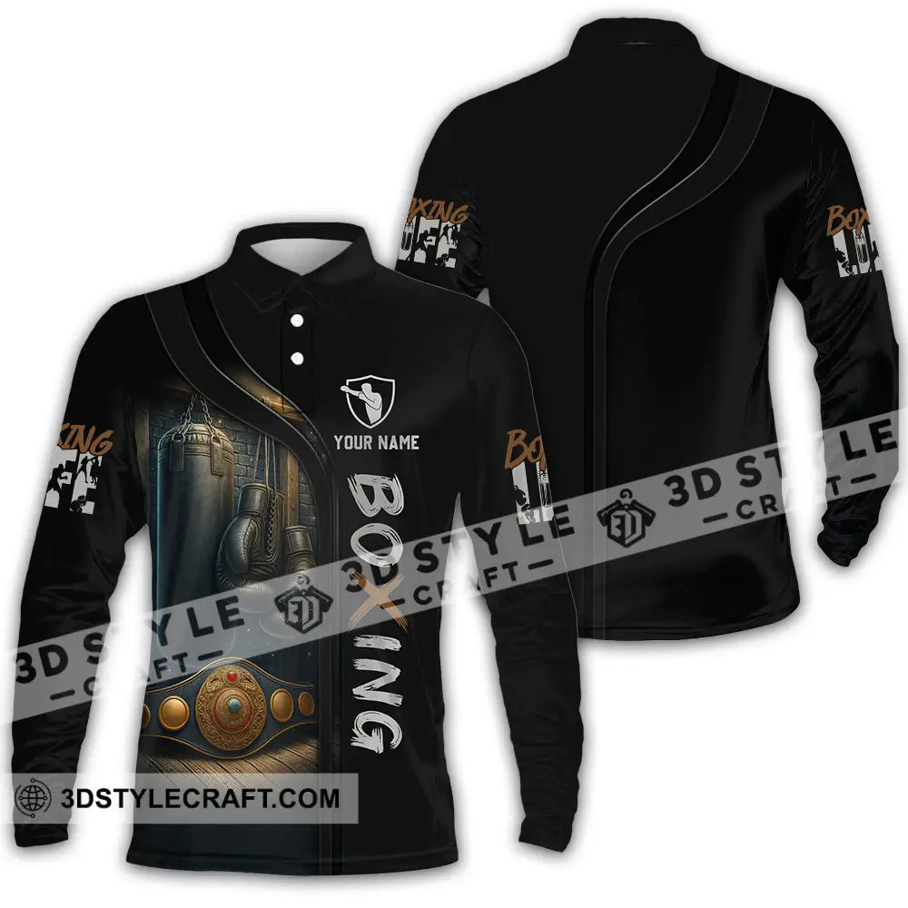 Unisex Shirt - Custom Boxing 3D Shirt Long Sleeve Polo / S T-shirt