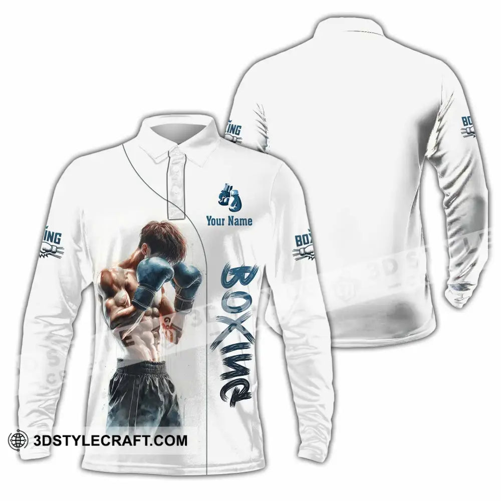 Unisex Shirt - Custom Boxing 3D Shirt Long Sleeve Polo / S T-shirt