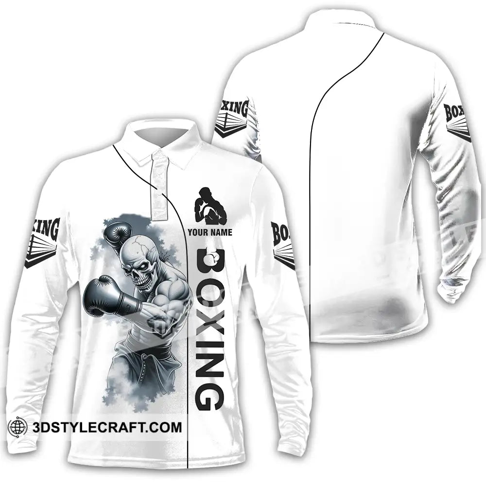 Unisex Shirt - Custom Boxing 3D Shirt Long Sleeve Polo / S T-shirt