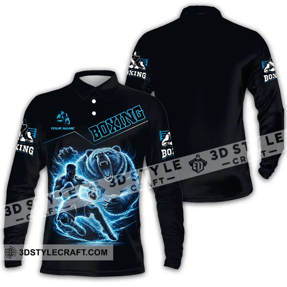 Unisex Shirt - Custom Boxing 3D Shirt Long Sleeve Polo / S T-shirt