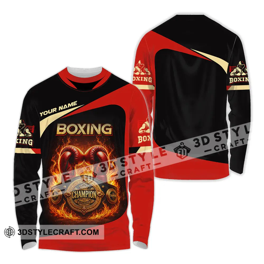 Unisex Shirt - Custom Boxing 3D Shirt Long Sleeve Shirt / S T-shirt