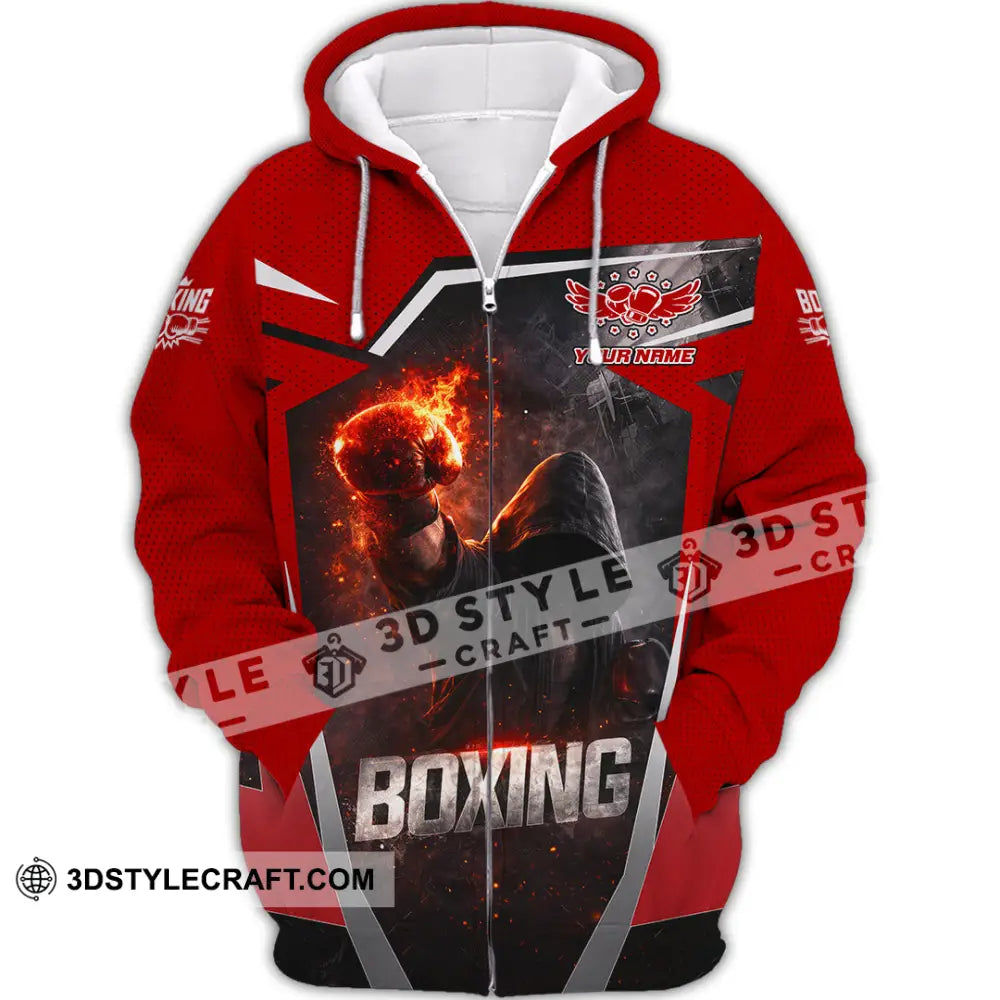 Unisex Shirt - Custom Boxing 3D Shirt Zipper Hoodie / S T-shirt
