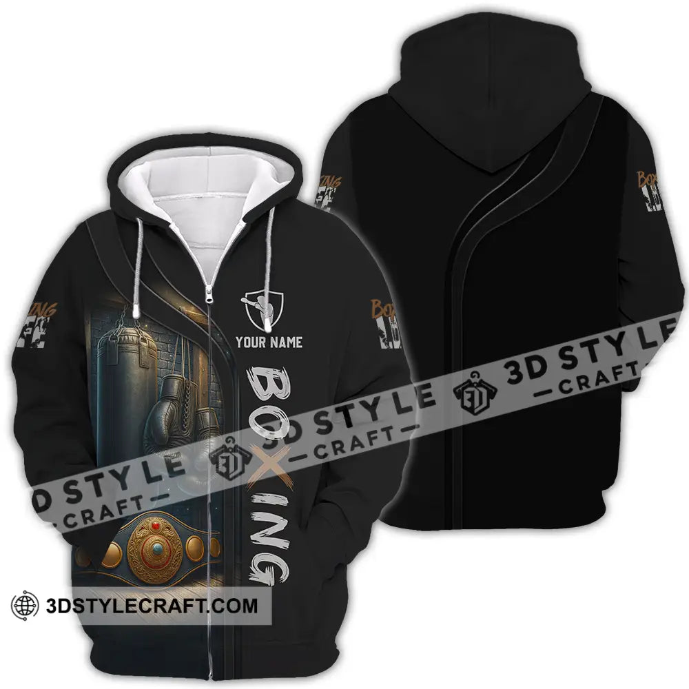 Unisex Shirt - Custom Boxing 3D Shirt Zipper Hoodie / S T-shirt