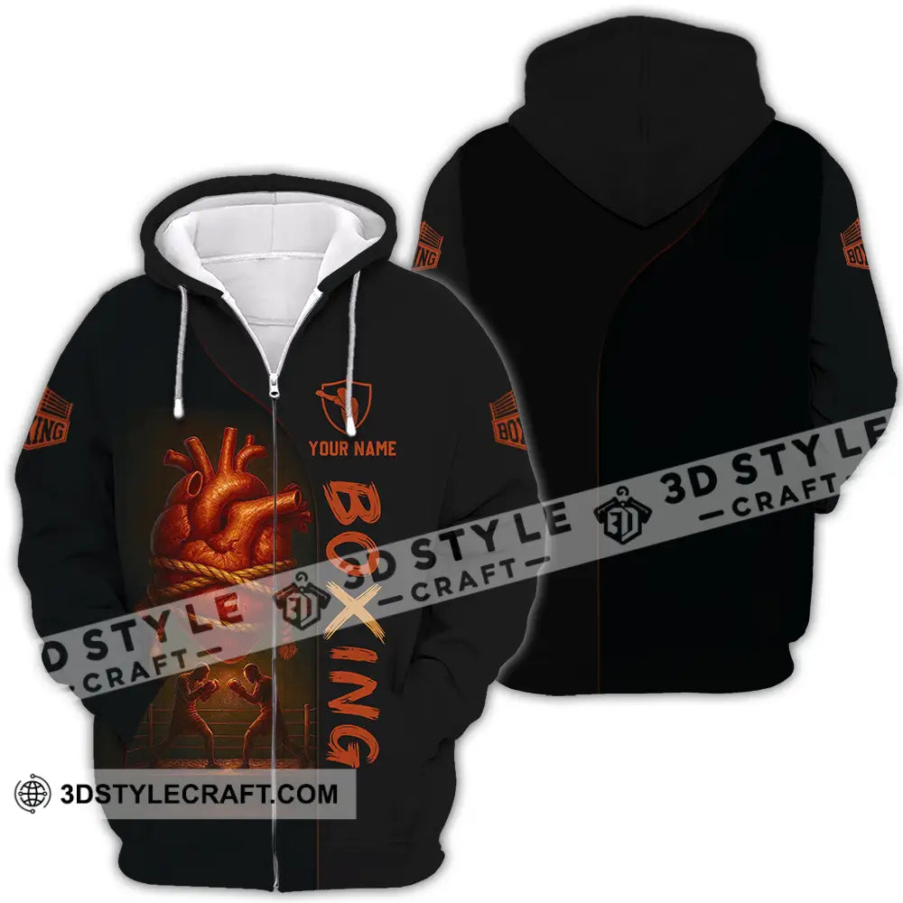 Unisex Shirt - Custom Boxing 3D Shirt Zipper Hoodie / S T-shirt