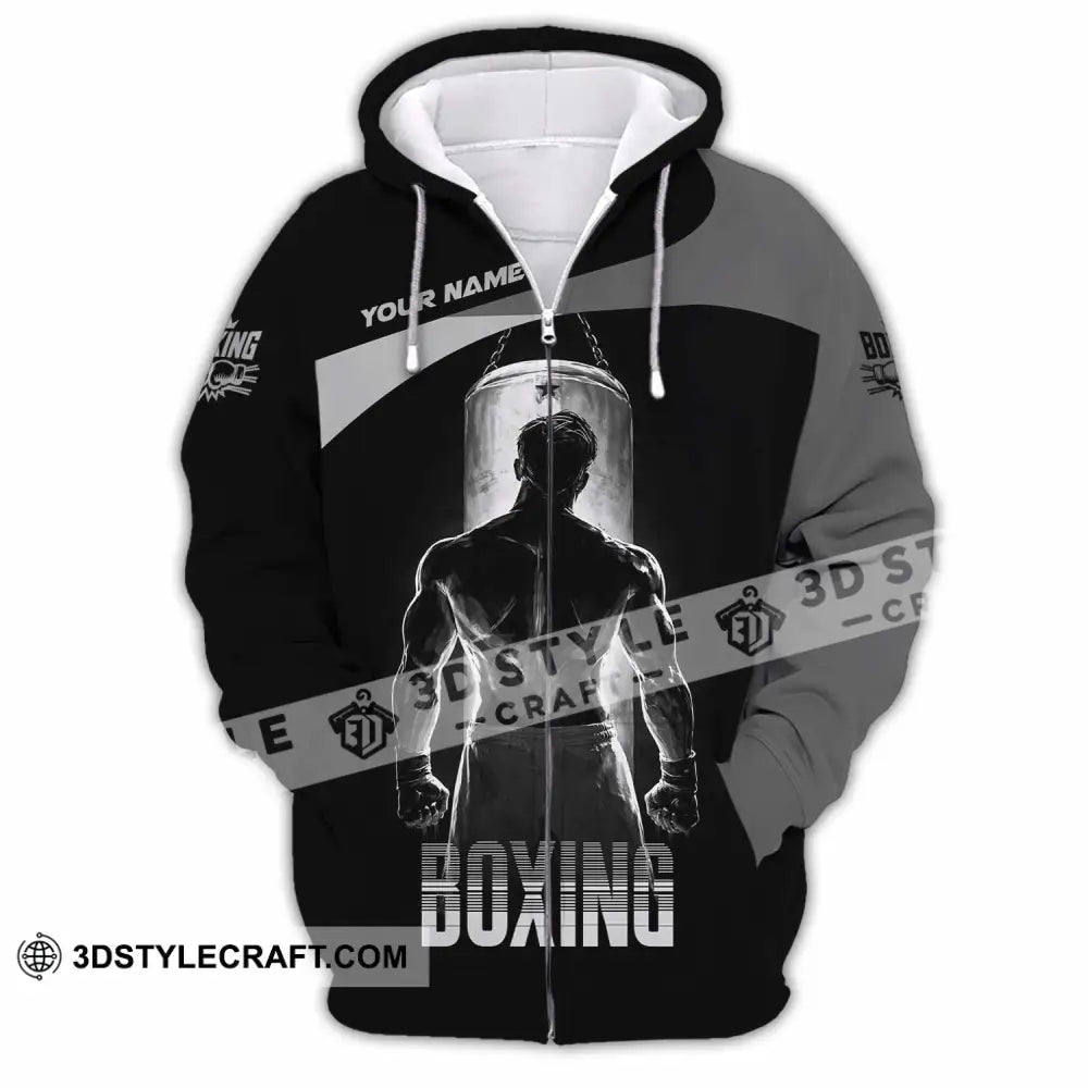 Unisex Shirt - Custom Boxing 3D Shirt - Zipper Hoodie / S - T-shirt