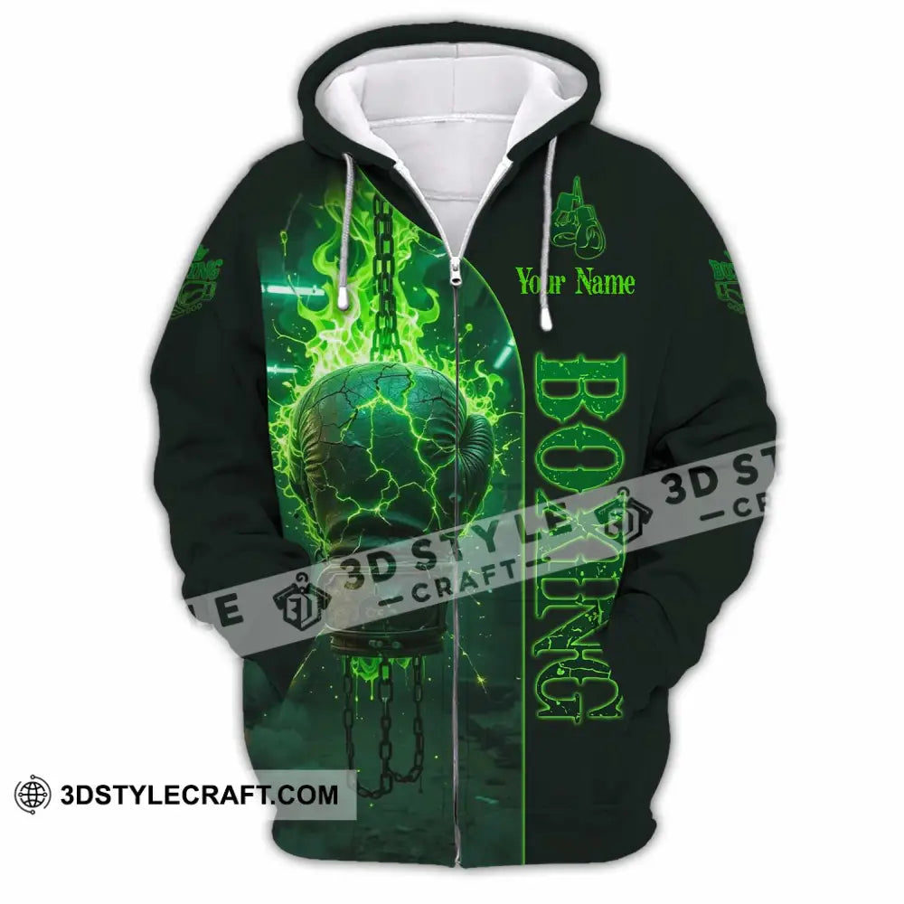 Unisex Shirt - Custom Boxing 3D Shirt Zipper Hoodie / S T-shirt