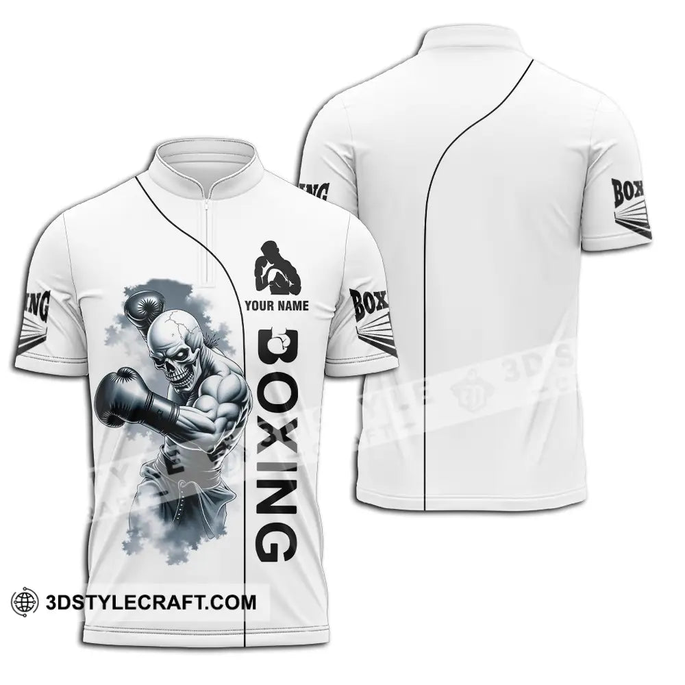 Unisex Shirt - Custom Boxing 3D Shirt Zipper Polo Shirt / S T-shirt