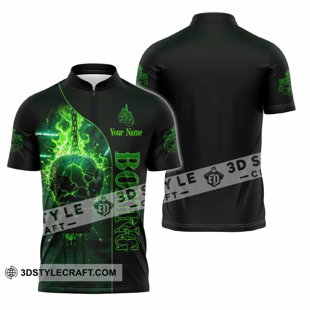 Unisex Shirt - Custom Boxing 3D Shirt Zipper Polo Shirt / S T-shirt