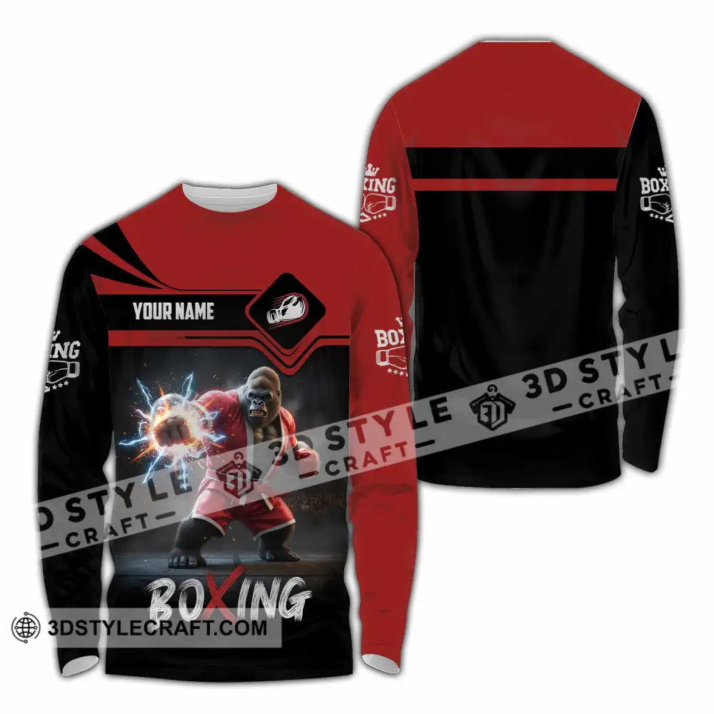 Unisex Shirt - Custom Boxing Shirt Long Sleeve Shirt / S T-shirt