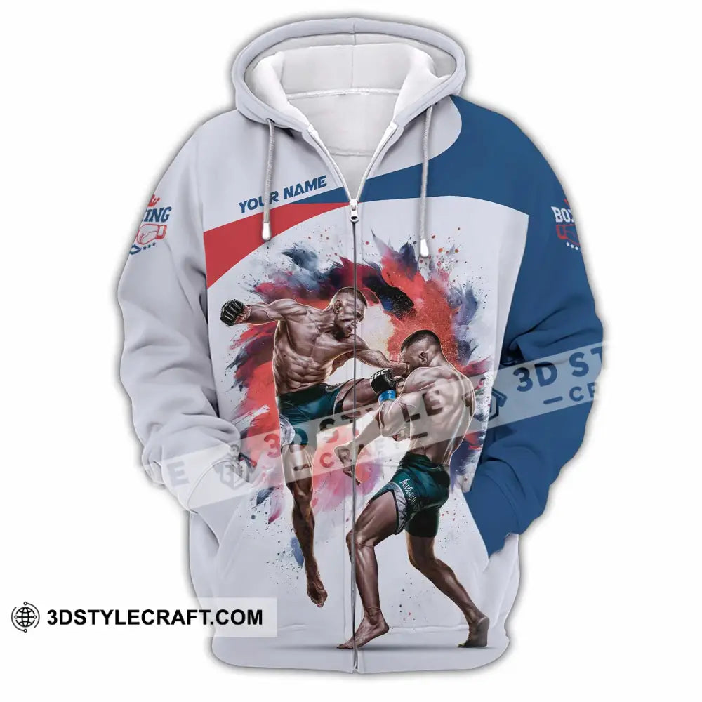 Unisex Shirt - Custom Boxing Lover Shirt Zipper Hoodie / S T-shirt