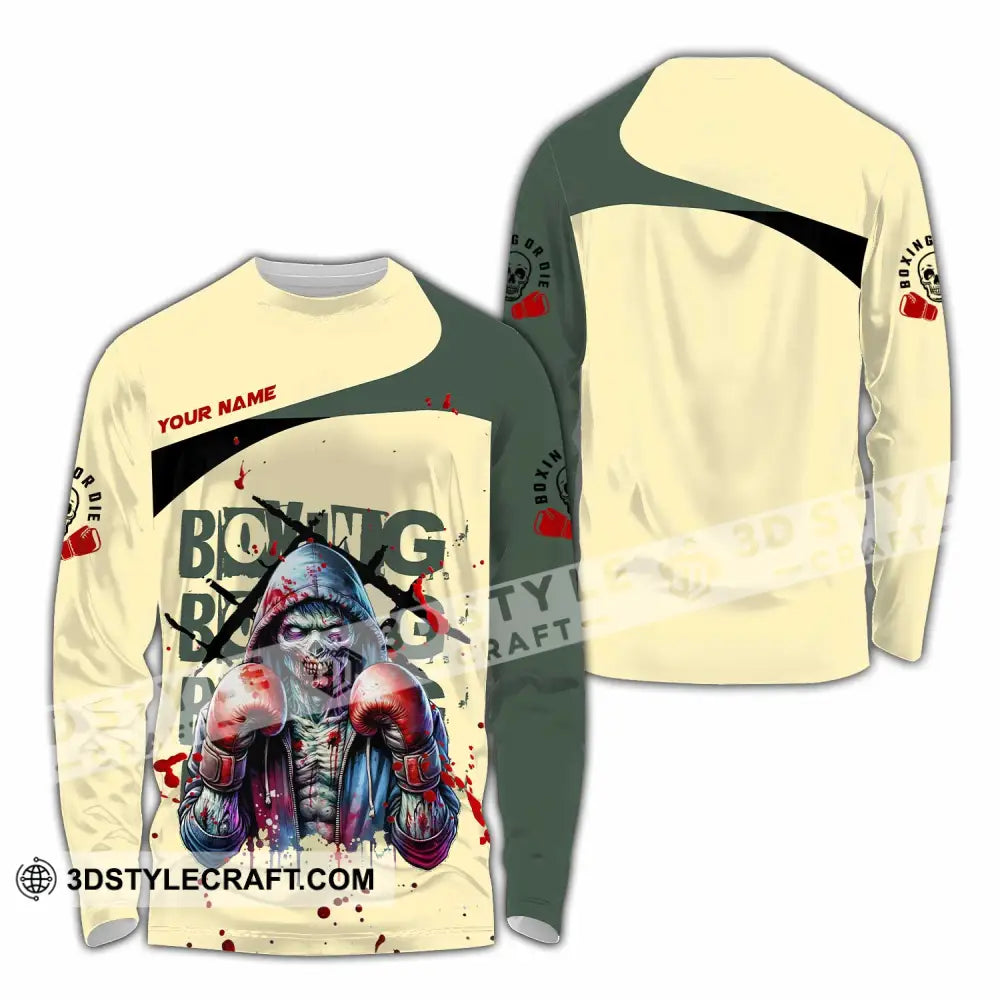 Unisex Shirt Custom Boxing Sport Shirt Long Sleeve Shirt / S T shirt