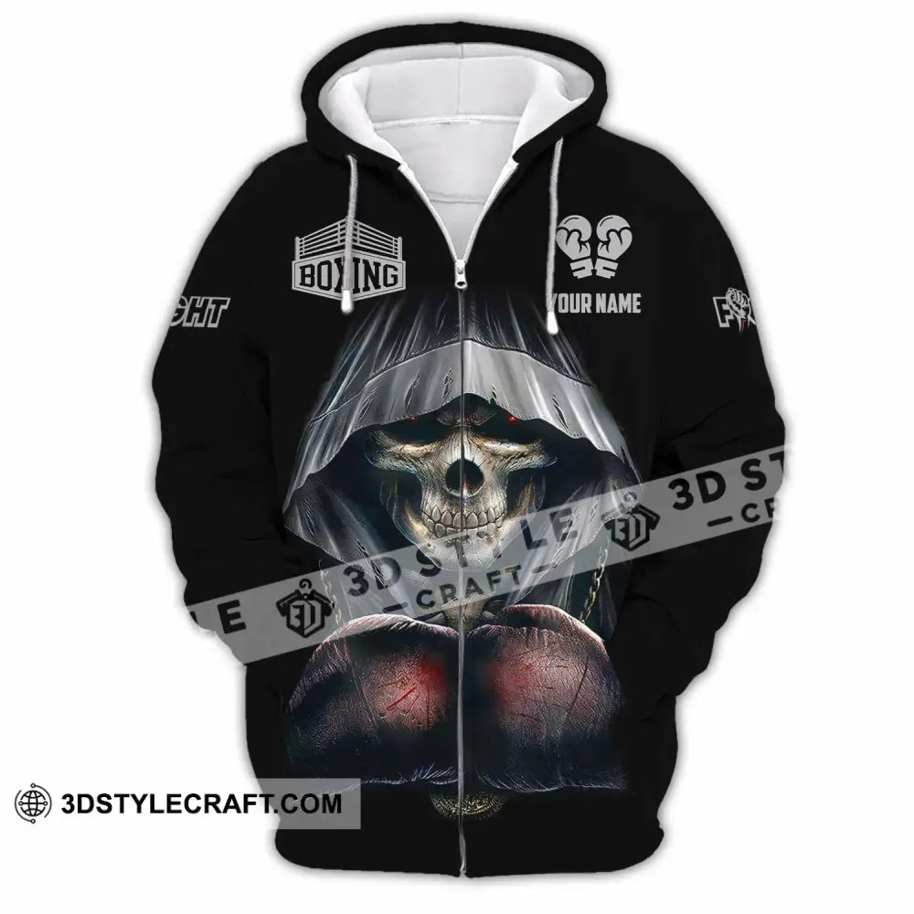 Unisex Shirt - Custom Boxing Shirt Zipper Hoodie / S T-shirt