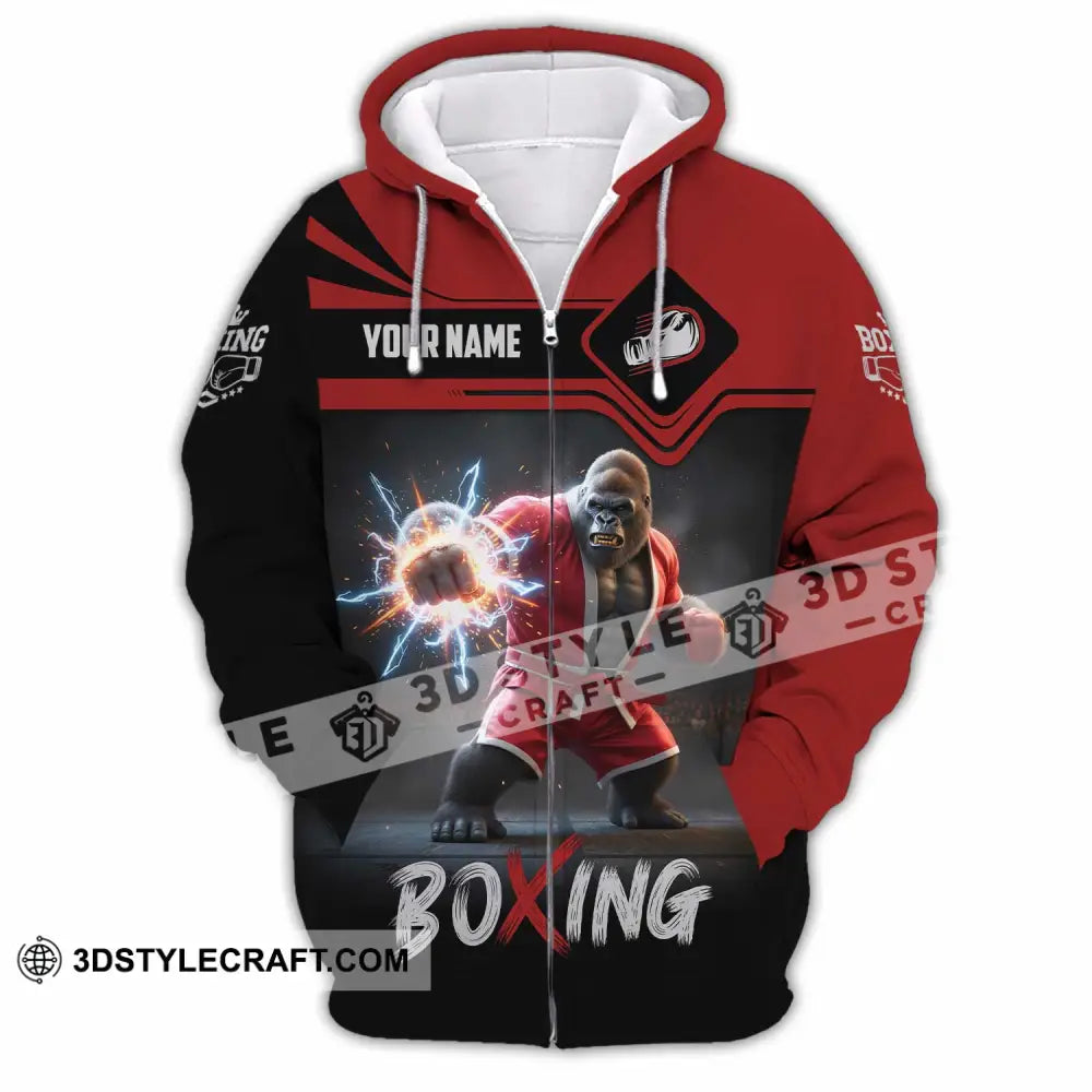 Unisex Shirt - Custom Boxing Shirt Zipper Hoodie / S T-shirt