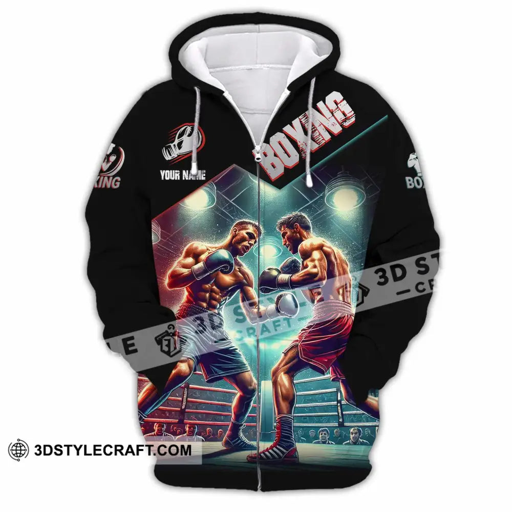 Unisex Shirt - Custom Boxing Shirt Zipper Hoodie / S T-shirt