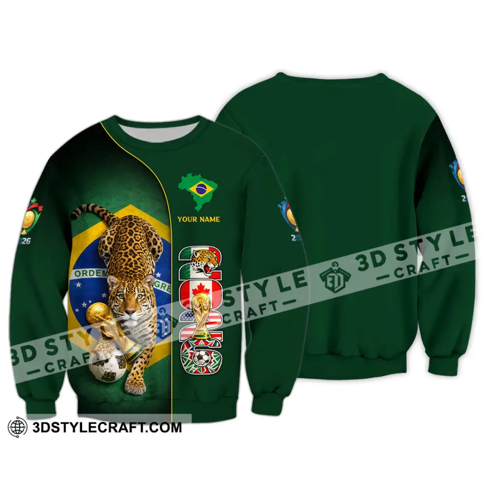 Unisex Shirt - Custom Brasil World Cup 2026 3D Shirt Long Sleeve / S T-shirt