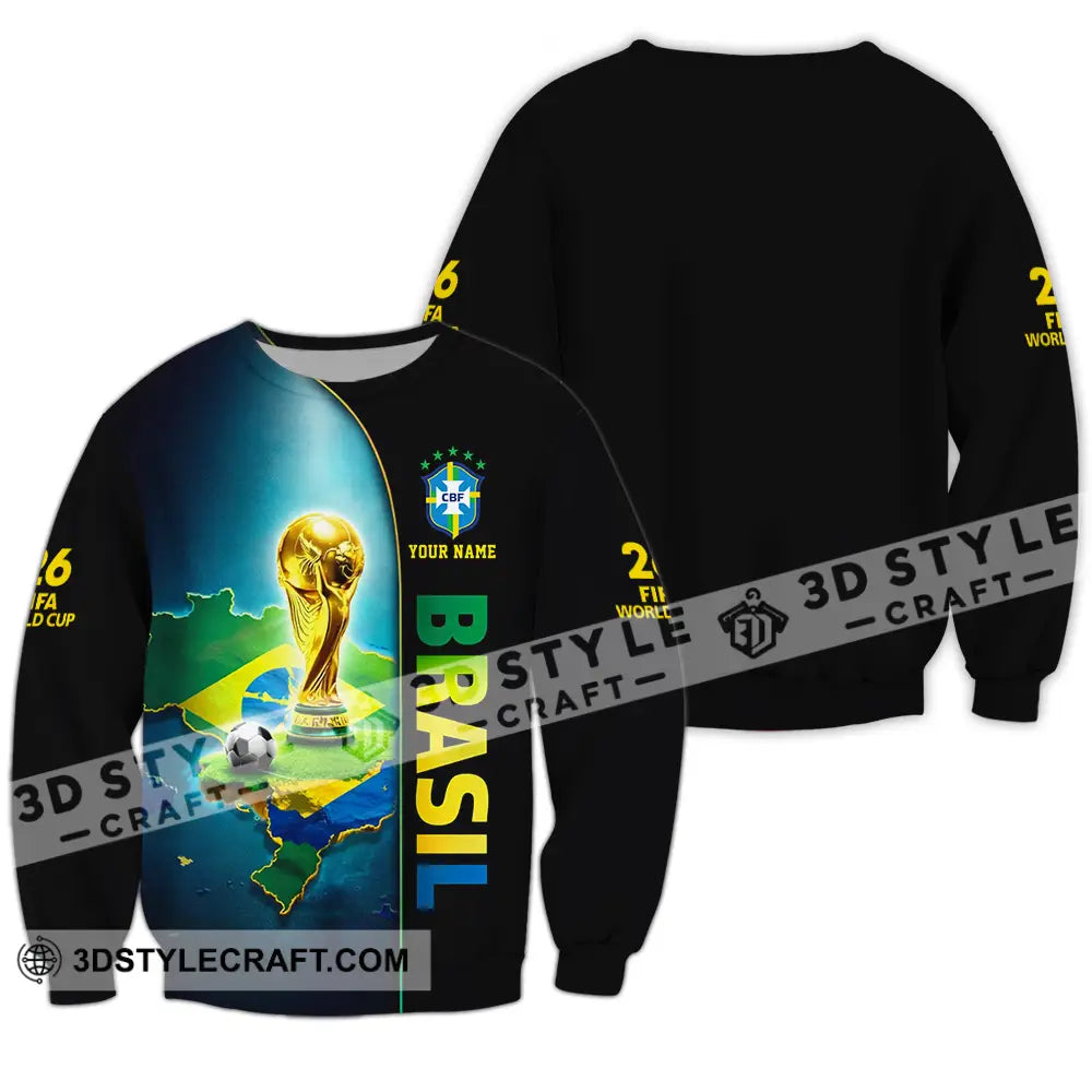 Unisex Shirt - Custom Brasil World Cup 2026 3D Shirt - Long Sleeve / S - T-shirt