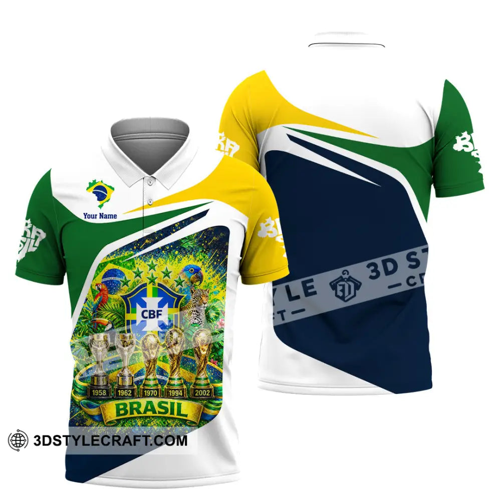 Unisex Shirt - Custom Brasil World Cup 2026 3D Shirt - Polo Shirt / S - T-shirt
