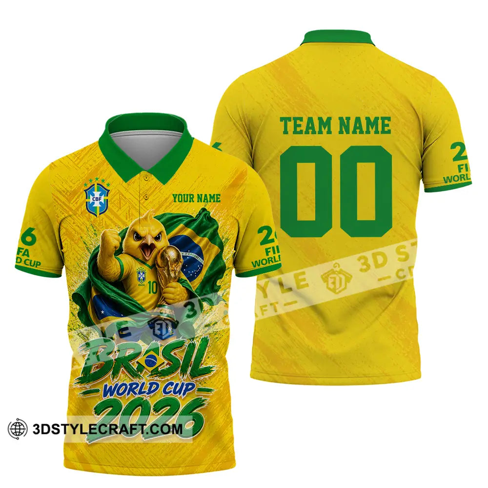 Unisex Shirt - Custom Brasil World Cup 2026 3D Shirt - Polo Shirt / S - T-shirt