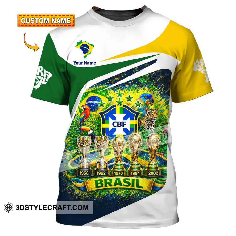 Unisex Shirt - Custom Brasil World Cup 2026 3D Shirt - T-shirt