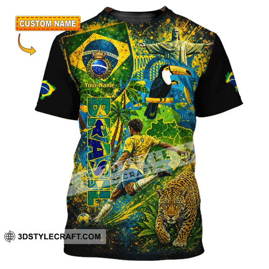 Unisex Shirt - Custom Brasil World Cup 2026 3D Shirt - T-shirt