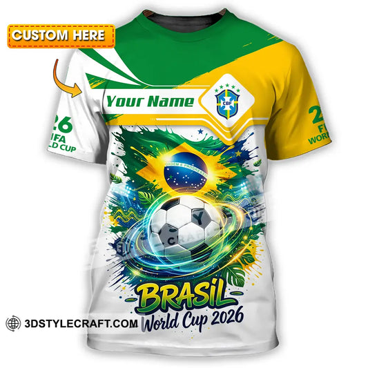 Unisex Shirt - Custom Brasil Fifa World Cup 2026 3D Shirt - T-shirt