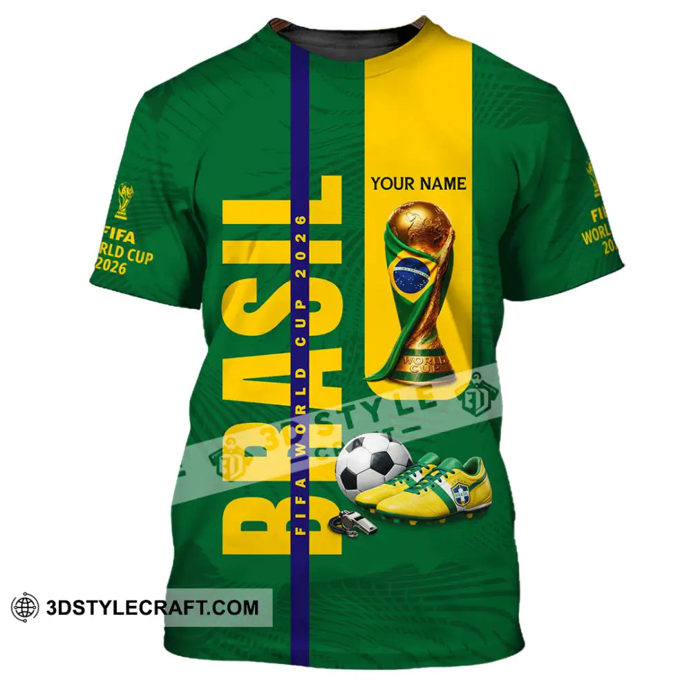 Unisex Shirt - Custom Brasil World Cup 2026 3D Shirt T-Shirt / S T-shirt