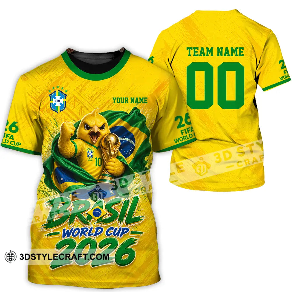 Unisex Shirt - Custom Brasil World Cup 2026 3D Shirt - T-Shirt / S - T-shirt