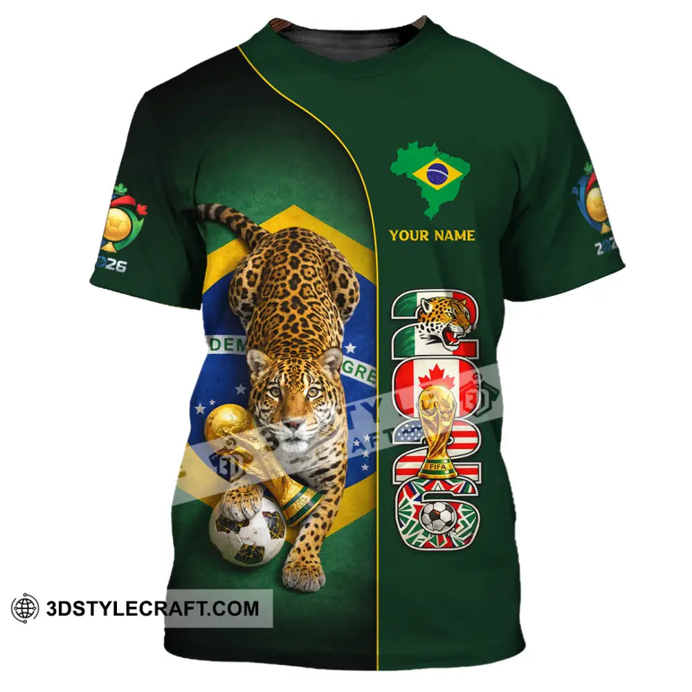 Unisex Shirt - Custom Brasil World Cup 2026 3D Shirt T-Shirt / S T-shirt