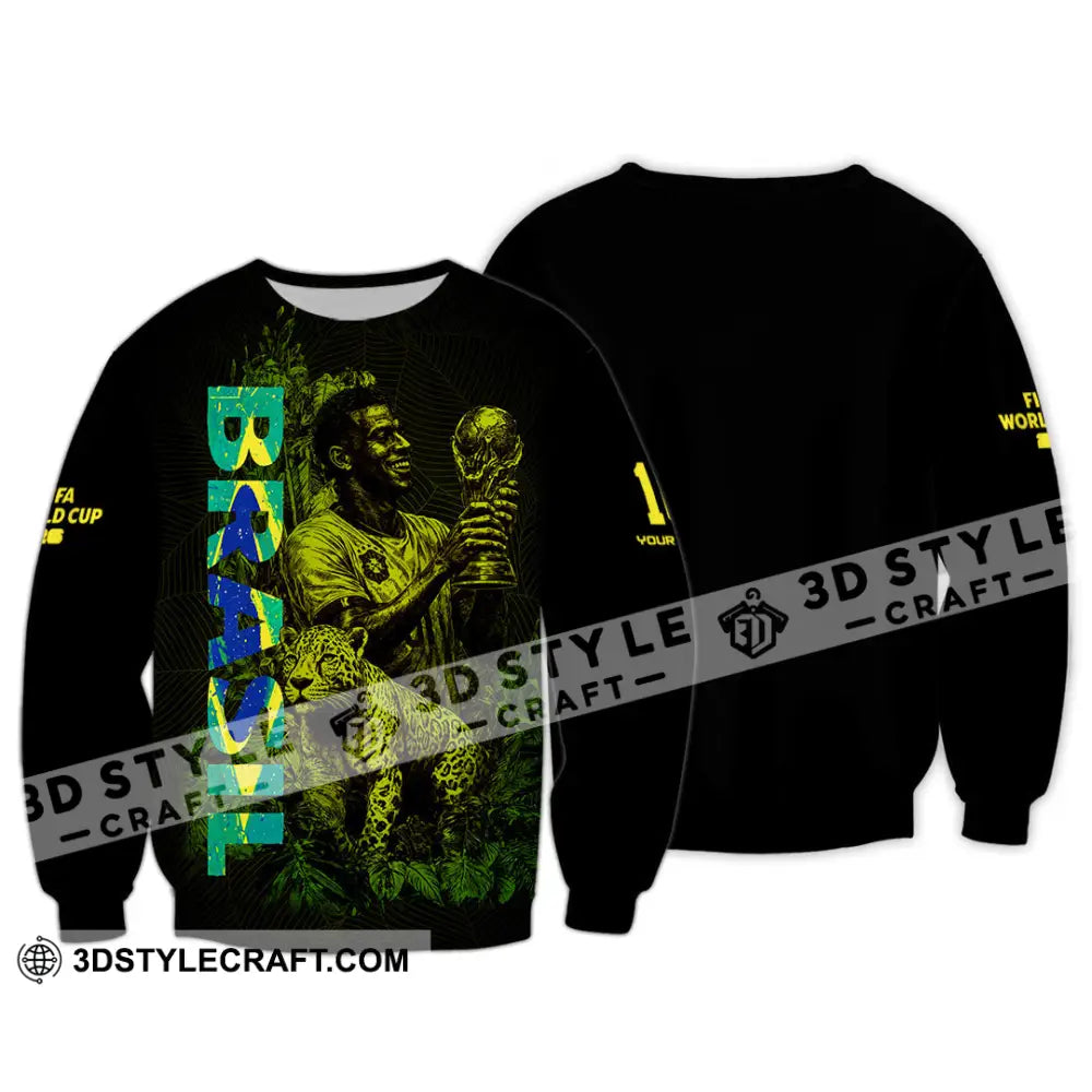 Unisex Shirt - Custom Brasil Fifa World Cup 2026 3D Shirt Long Sleeve / S T-shirt