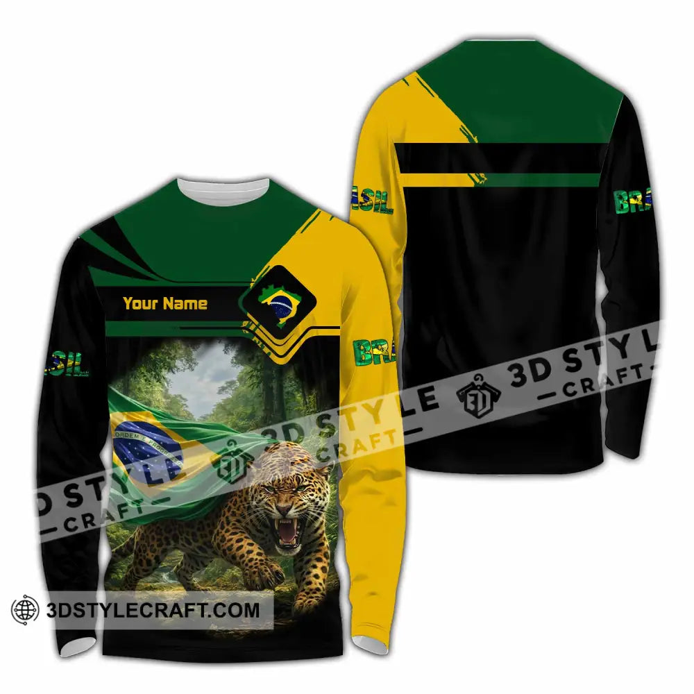 Unisex Shirt - Custom Brasil Shirt - Long Sleeve Shirt / S - T-shirt