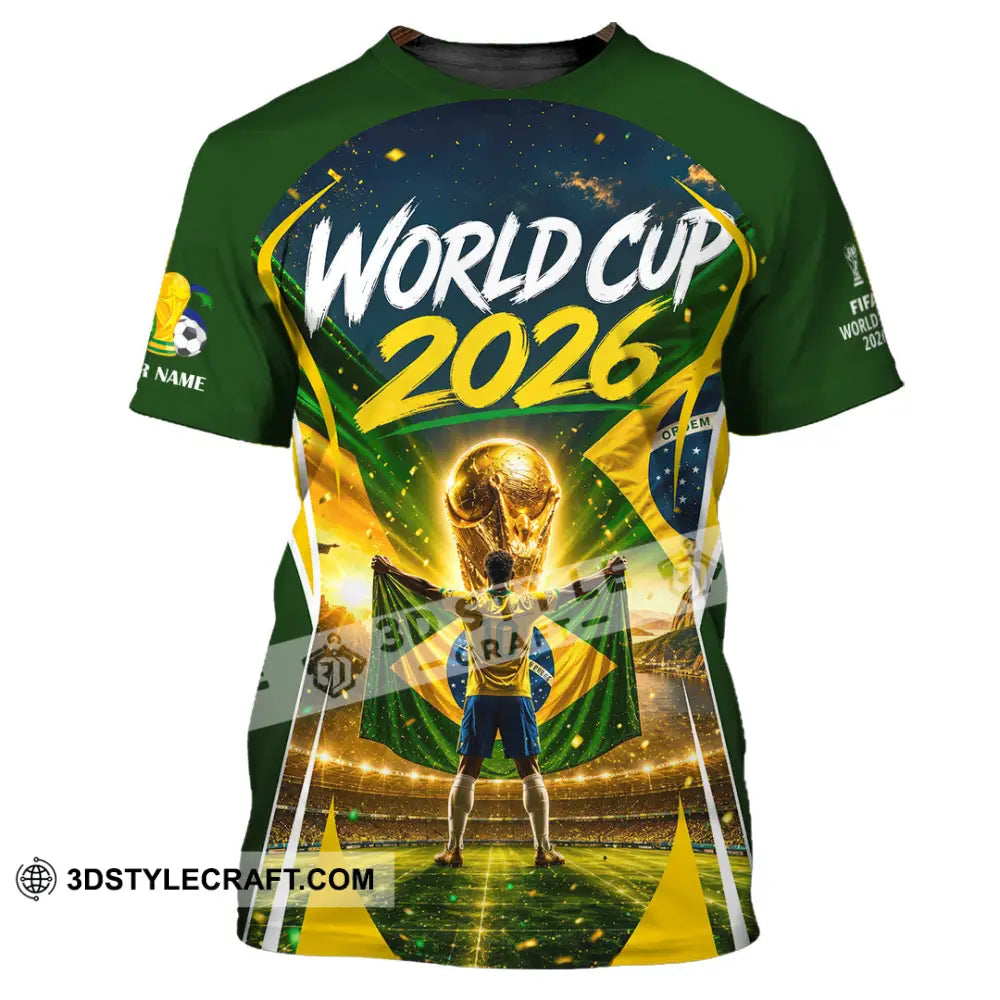 Unisex Shirt - Custom Brasil World Cup 2026 Shirt - T-Shirt / S - T-shirt