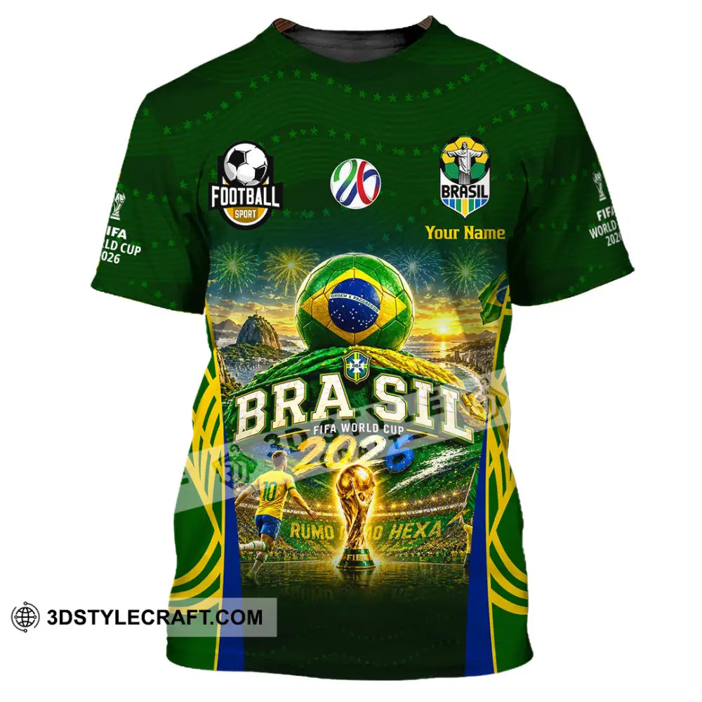 Unisex Shirt - Custom Brasil World Cup 2026 Shirt - T-Shirt / S - T-shirt