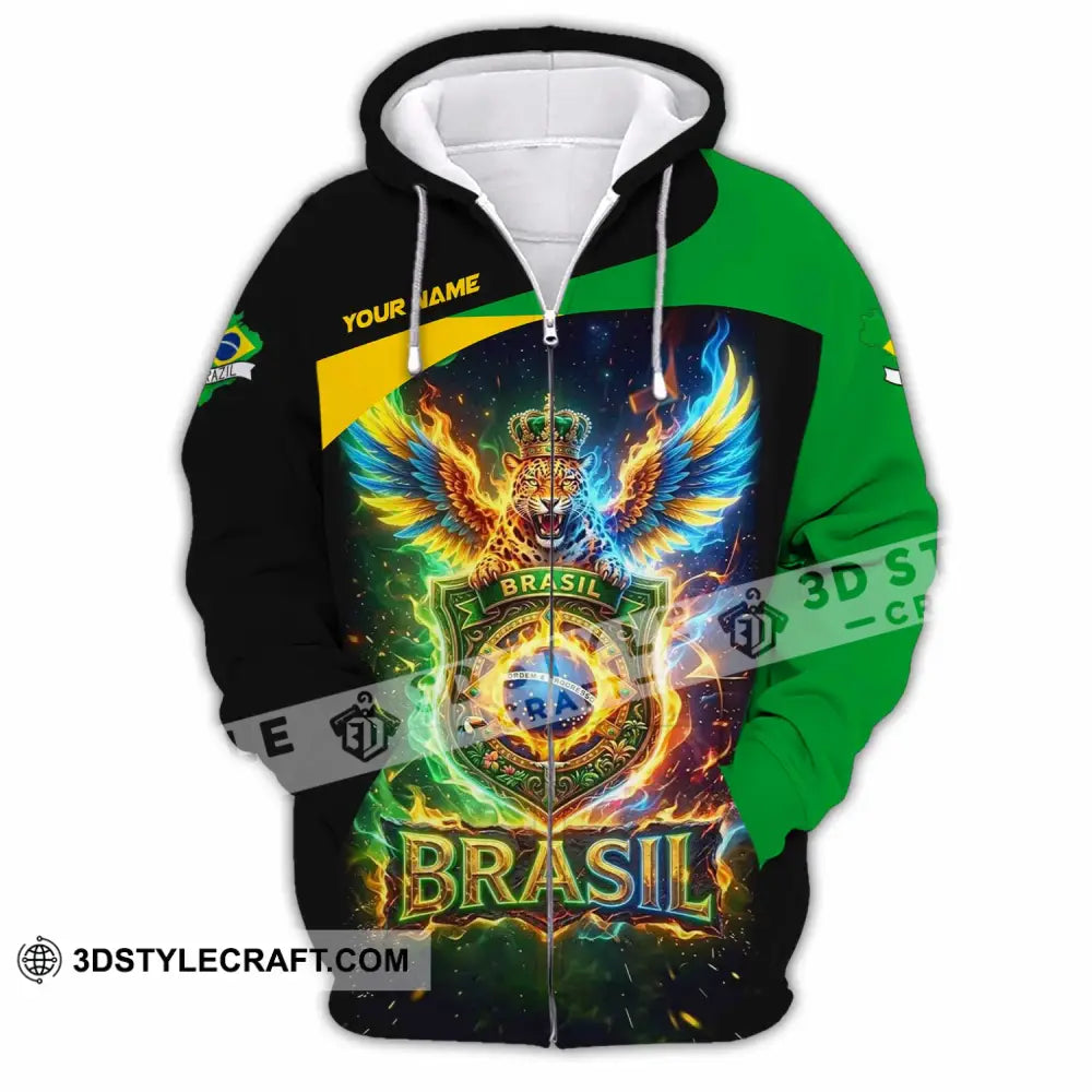 Unisex Shirt - Custom Brasil Shirt - Zipper Hoodie / S - T-shirt